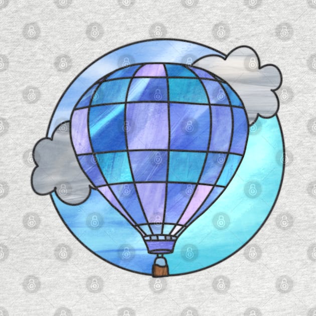 Hot Air Balloon stained glass by Hmm…maybe?